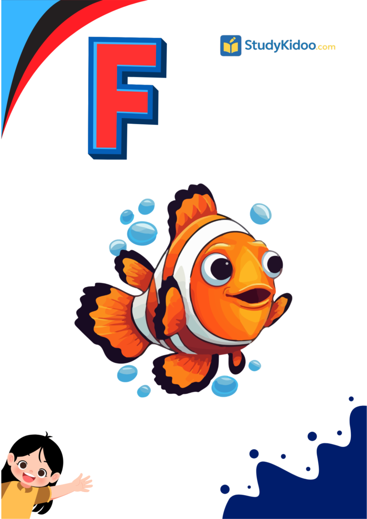 Letter F worksheet for kids