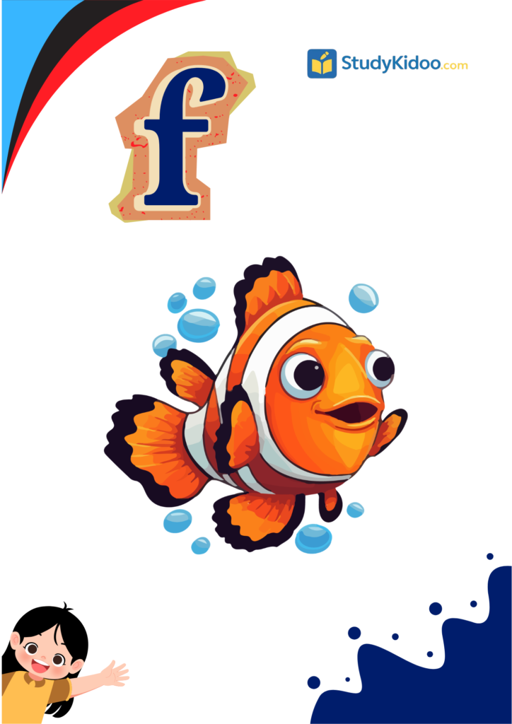 Letter F worksheet for kids