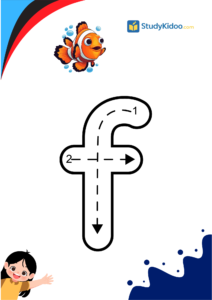Tracing Letter F worksheet for kids